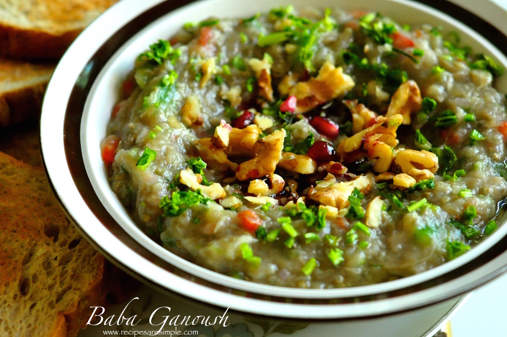 baba ganoush and Mutabbal Baba Ganoush and Mutabbal (Middle Eastern Dips)