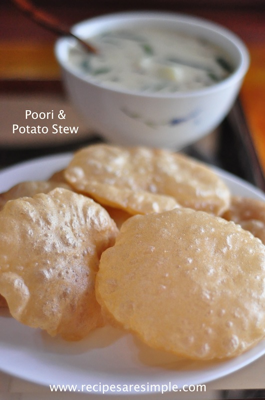 Poori Recipe - With Potato Curry