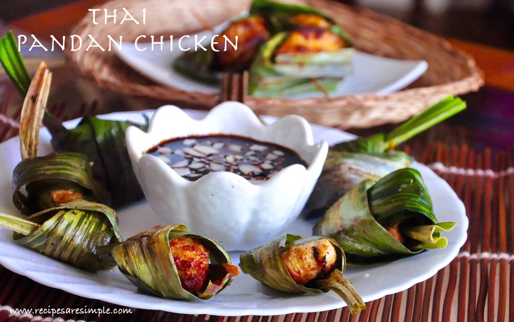 Thai Pandan Chicken Recipe – Gai Hor Bai Toey [ไก่ห่อใบเตย]