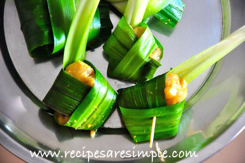 Thai Pandan Chicken Recipe how to wrap