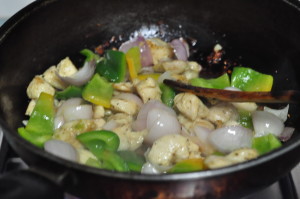 add onion and capsicum