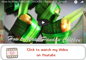 how to wrap pandan chicken youtube video