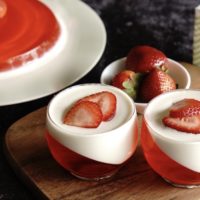 coconut milk Panna cotta with jelly