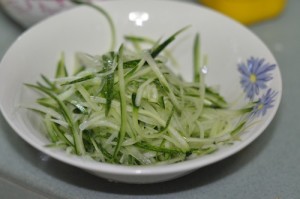 cucumber julienne