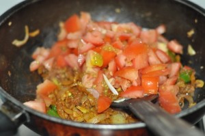 KERALA egg roast - add tomato