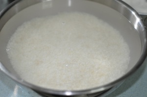 soak rice- Appam with Ground Rice (Traditional Method) 