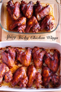 spicy sticky chicken wings 199x300 Sticky Spicy Chicken Wings