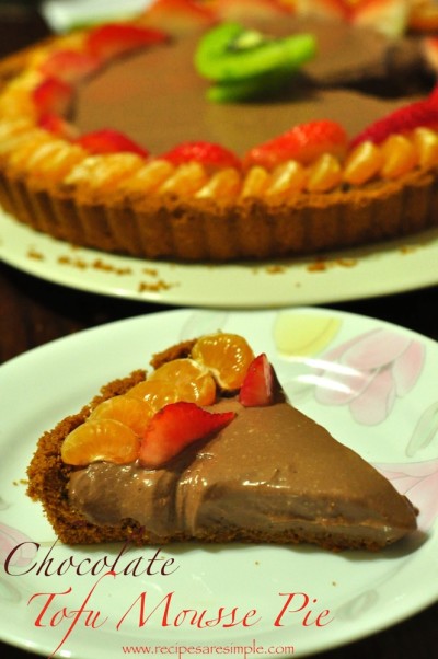 Chocolate Tofu Pie - Chocolate Mousse Pie