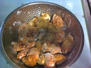 cereal chicken in flour