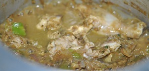 green pepper corn chicken add water