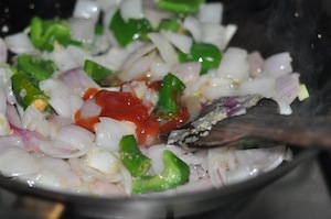 Soy Chunks Manchurian- add sauces