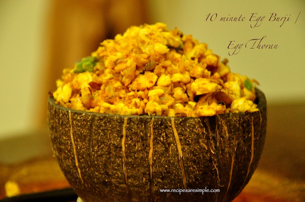 Coconut Egg Bhurji / Egg Thoran in 10 minutes.