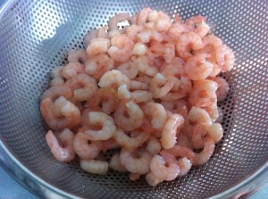 cleaned prawns for kerala style prawn roast