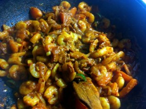 for kerala style prawn roast- cook till well coated