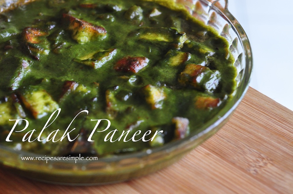 Palak Paneer Pureed Spinach With Cottage Cheese