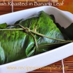 fish roasted in banana leaf