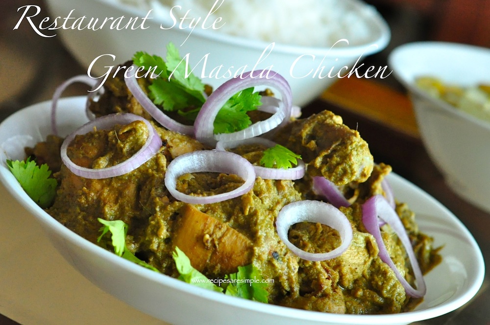 Restaurant Style Green Masala Chicken