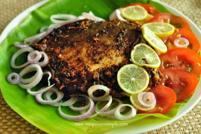 Meen Pollichathu - Fish Roasted In Banana Leaf With Gravy