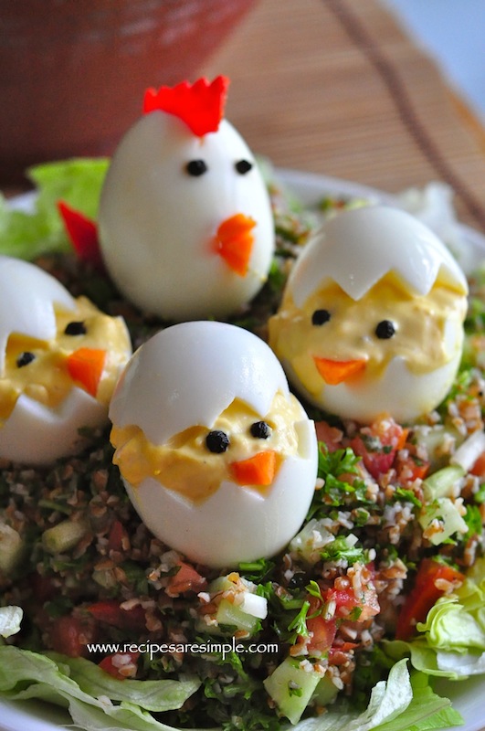 Devilled Eggs Easter Egg Chicks! - Recipes 'R' Simple