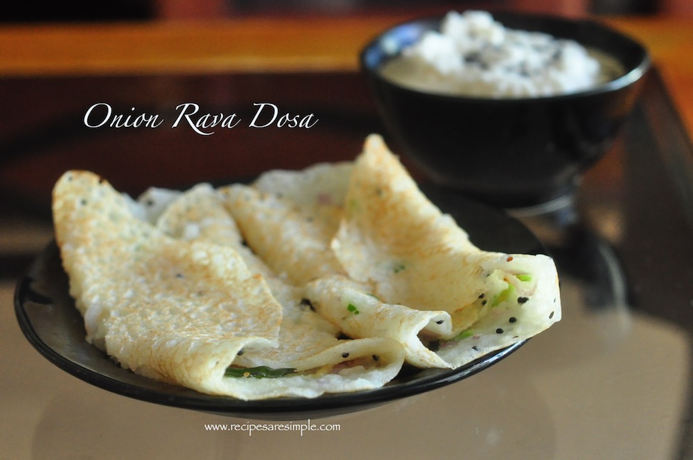 onion rava dosa