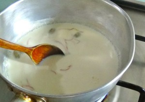 stir 5 minutes for badam milk