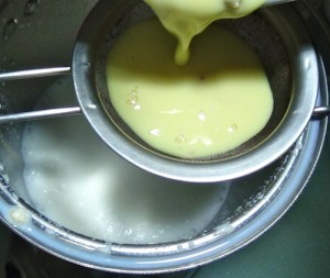 strain scented milk for badam milk