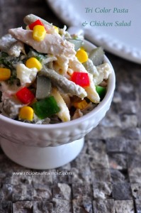  Tricolor Pasta Chicken Salad