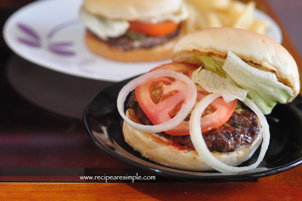 Home Made Beef Burger with Smokey Beef Patties