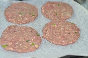 home made beef burger - form into patties.