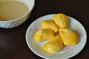 jackfruit fritters - slice