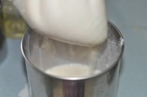 soy milk recipe -  leave till able to squeeze