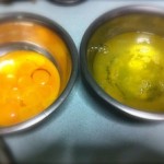 Mutta mala and pinjanathappam - separate eggs