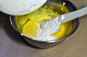 add sifted flour mixture