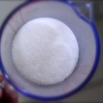 sugar that has been processed to a fine grain - for Mango Cheesecake with sponge cake base