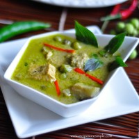 thai green curry chicken with video