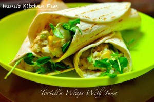 tortilla wraps with tuna