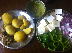 Paneer and Potato Tikka Skewers Ingredients