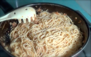 tossed spaghetti