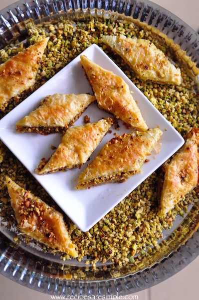 baklava with pistachio and cashew nuts recipe