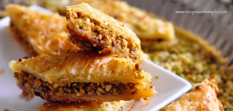 baklava with pistachio and cashew nuts video