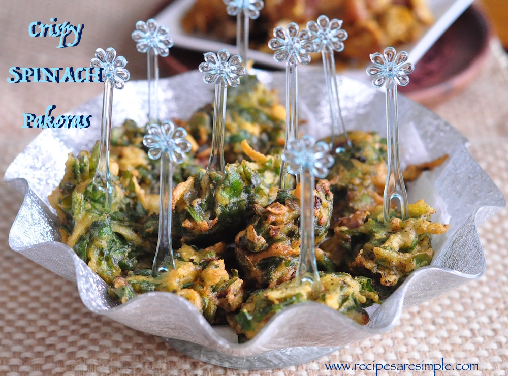 Spinach Pakora 50/50 – Palak Pakora – Indian Spinach Fritters