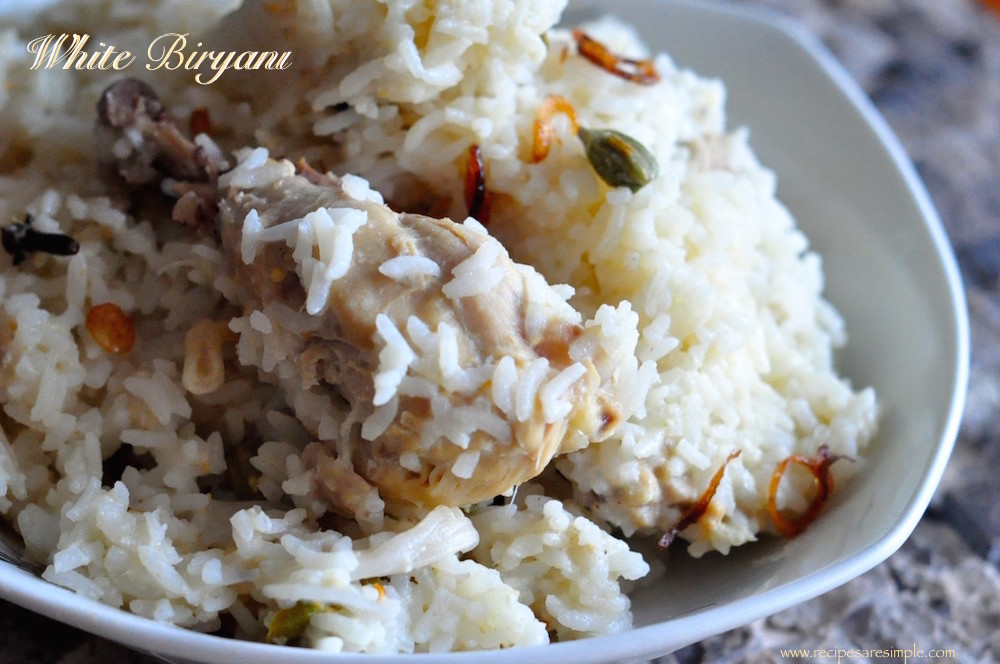 white biryani