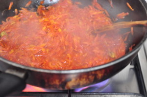 carrot halwa - ghee on top