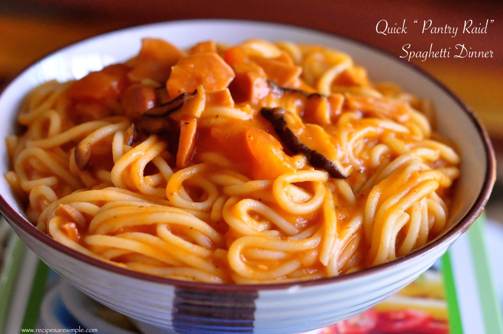 Chicken Spaghetti Pantry Raid Dinner In 30 Minutes Recipe