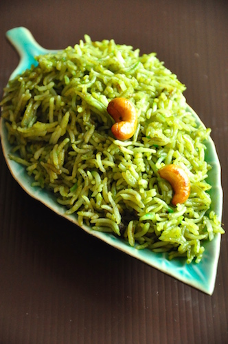 Green Chili Fried Rice with Cashew