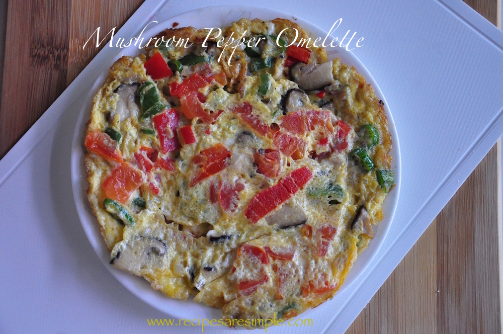 mushroom pepper omelette