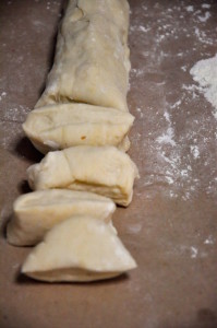 Mu Shu Chicken  divide dough for pancakes