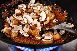 kale fried rice add mushrooms