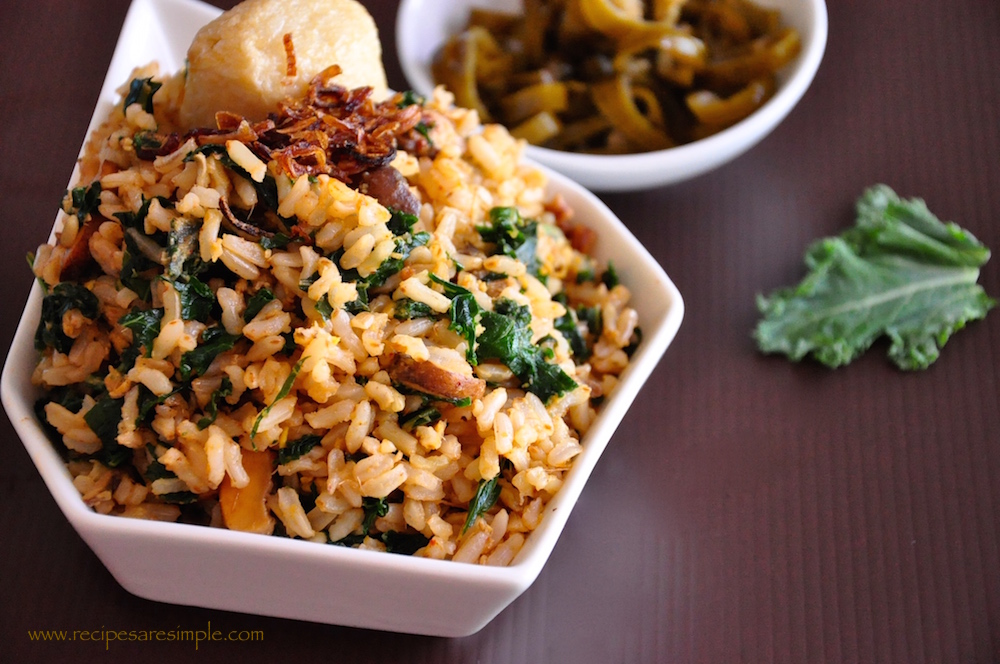 kale fried rice recipe