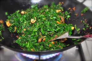 kale fried rice stir fry